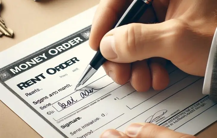 How to fill out a money order for rent?